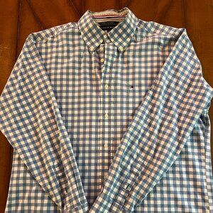 Vintage Tommy Hilfiger Men's Large Long Sleeve Casual Shirt.